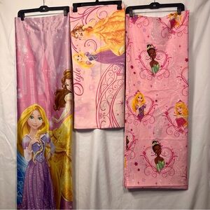Disney Princess Pink and Gray Drape and Twin Size Sheet/Pillowcase